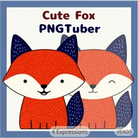 Fox PNGTuber Cozy Avatar - модель лисы для Veadotube