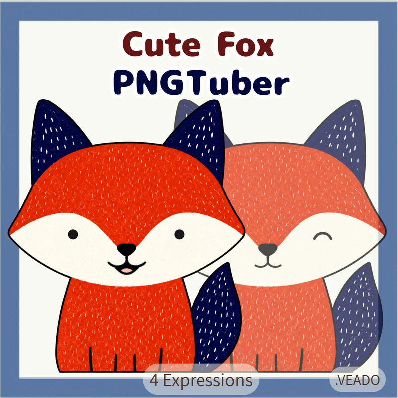 Fox PNGTuber Cozy Avatar - модель лисы для Veadotube