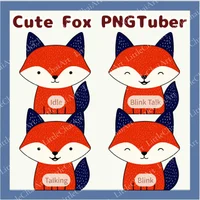 Fox PNGTuber Cozy Avatar - модель лисы для Veadotube