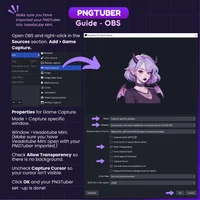 PNGTuber модель готической девушки-демона Goth Demon Girl
