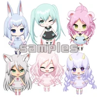 Кастомизируемая чиби-модель девочки Custom Chibi Vtuber