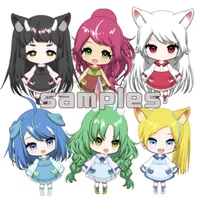 Кастомизируемая чиби-модель девочки Custom Chibi Vtuber