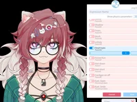 Live2D Аями: девушка-померанский шпиц с 9 переключателями и Vbridger