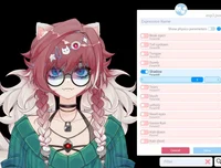 Live2D Аями: девушка-померанский шпиц с 9 переключателями и Vbridger