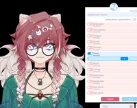 Live2D Аями: девушка-померанский шпиц с 9 переключателями и Vbridger