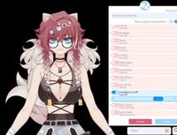 Live2D Аями: девушка-померанский шпиц с 9 переключателями и Vbridger