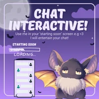 Live2D-маскот летучая мышь Cute Bat Mascot
