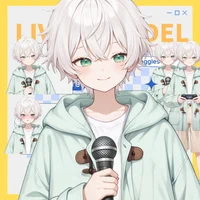 Live2D модель беловласого мальчика для VTube Studio