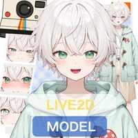 Live2D модель беловласого мальчика для VTube Studio