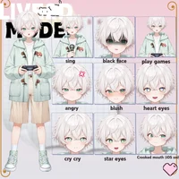 Live2D модель беловласого мальчика для VTube Studio