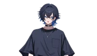 Live2D-модель Black-haired boy