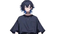 Live2D-модель Black-haired boy