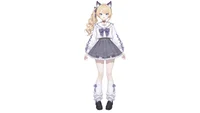 Live2D модель кошкодевочки Blonde Twin-Tail Cat Girl
