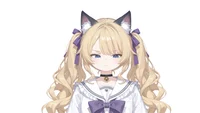 Live2D модель кошкодевочки Blonde Twin-Tail Cat Girl