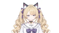 Live2D модель кошкодевочки Blonde Twin-Tail Cat Girl