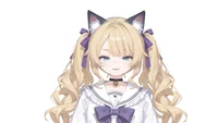 Live2D модель кошкодевочки Blonde Twin-Tail Cat Girl