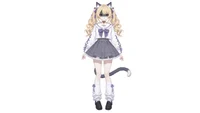 Live2D модель кошкодевочки Blonde Twin-Tail Cat Girl