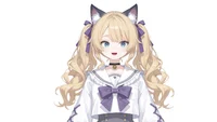 Live2D модель кошкодевочки Blonde Twin-Tail Cat Girl