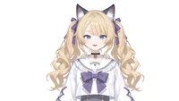 Live2D модель кошкодевочки Blonde Twin-Tail Cat Girl