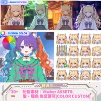 Live2D модель кошкодевочки Blonde Twin-Tail Cat Girl