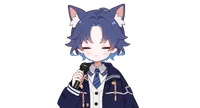 Live2D-модель мальчика-котика Blue cat boy