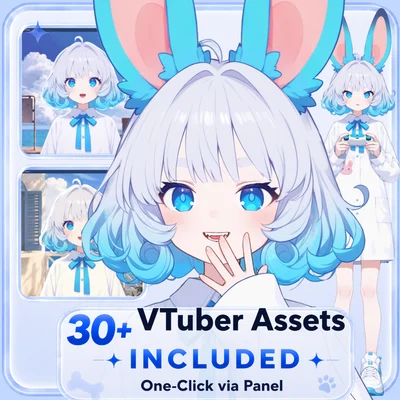 Live2D-модель Blue Moon Rabbit Girl