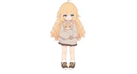 Live2D модель девочки с плюшевым мишкой