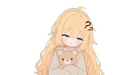 Live2D модель девочки с плюшевым мишкой