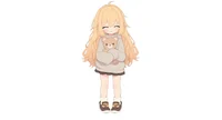 Live2D модель девочки с плюшевым мишкой