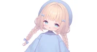 Live2D-модель девочки в синем берете