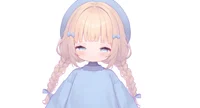 Live2D-модель девочки в синем берете