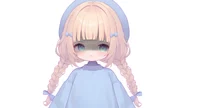 Live2D-модель девочки в синем берете