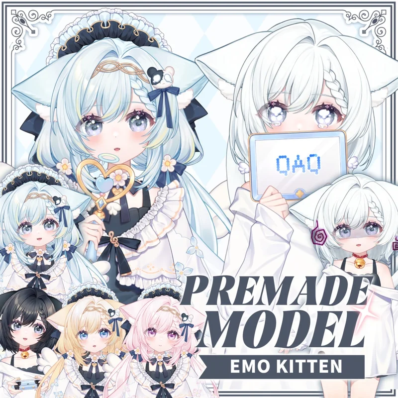 Live2D модель Emo Kitten