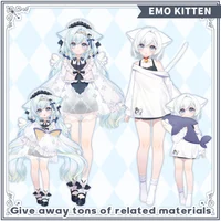 Live2D модель Emo Kitten