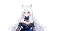 Live2D модель серебровласой ведьмы Frost Rose