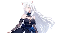 Live2D модель серебровласой ведьмы Frost Rose