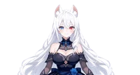 Live2D модель серебровласой ведьмы Frost Rose
