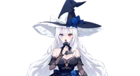 Live2D модель серебровласой ведьмы Frost Rose