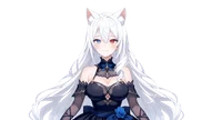 Live2D модель серебровласой ведьмы Frost Rose