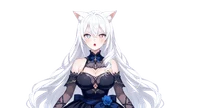 Live2D модель серебровласой ведьмы Frost Rose