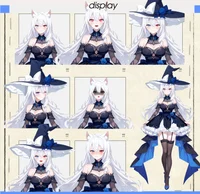 Live2D модель серебровласой ведьмы Frost Rose