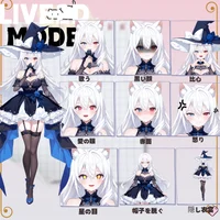 Live2D модель серебровласой ведьмы Frost Rose