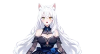 Live2D модель серебровласой ведьмы Frost Rose