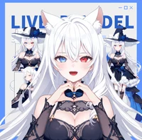 Live2D модель серебровласой ведьмы Frost Rose