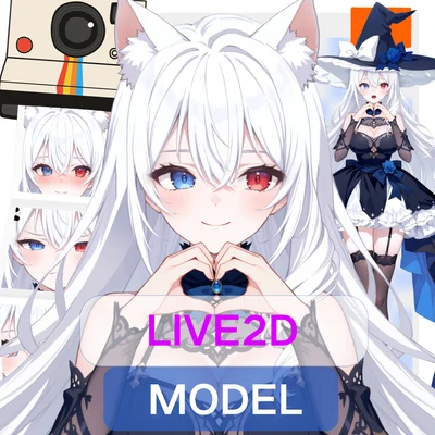 Live2D модель серебровласой ведьмы Frost Rose