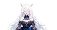 Live2D модель серебровласой ведьмы Frost Rose
