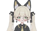 Live2D-модель кошечки Kitten wearing a monocle