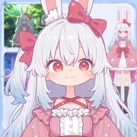 Готовая Live2D модель девочки-кролика Light-colored Rabbit