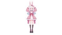 Готовая Live2D модель девочки-кролика Light-colored Rabbit