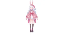 Готовая Live2D модель девочки-кролика Light-colored Rabbit